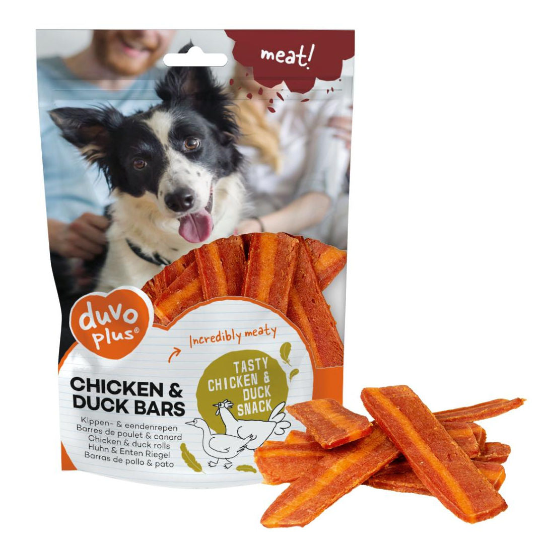 Duvo+ Meat! Chicken & Duck Bars, 100gm, 9 Pieces