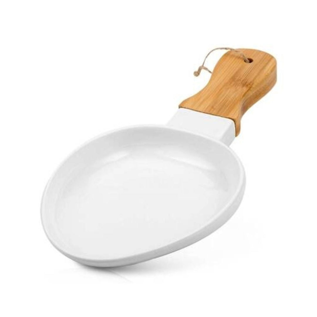 NAVA Porcelain Plate Terrestrial with Bamboo Handle, 32cm