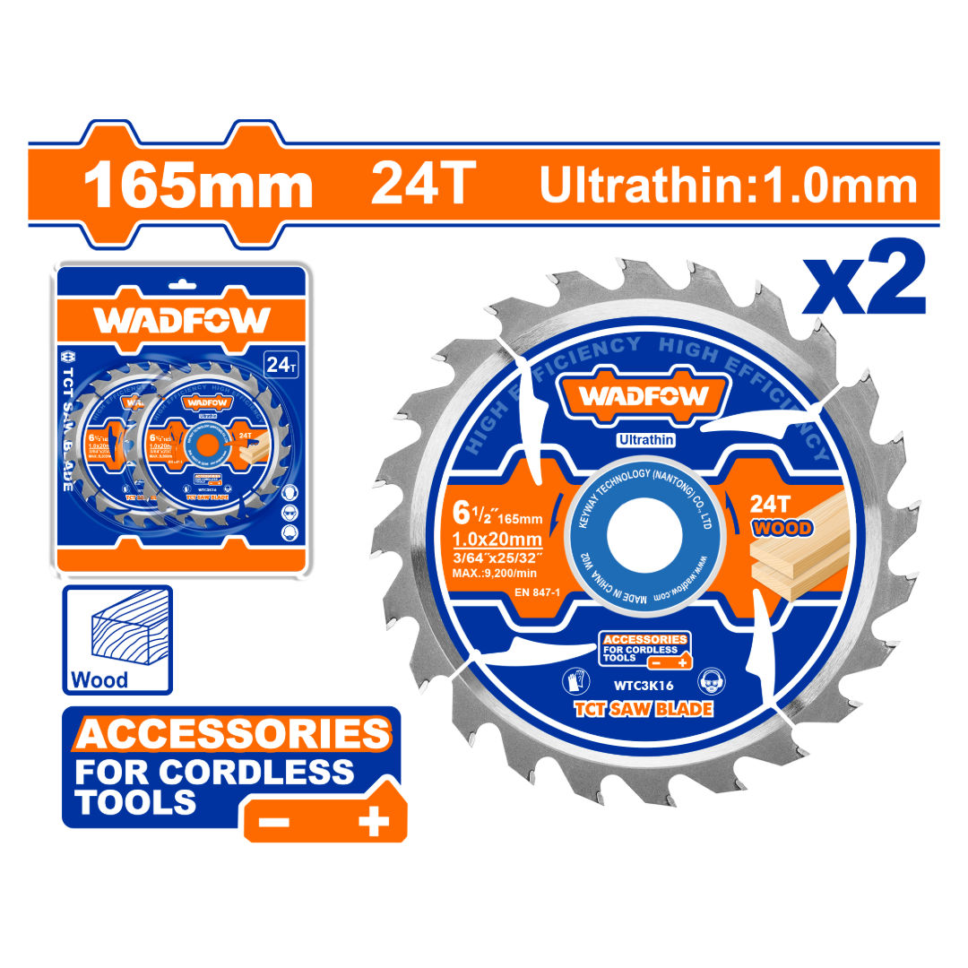 WADFOW Ultra-Thin TCT Saw Blade Set