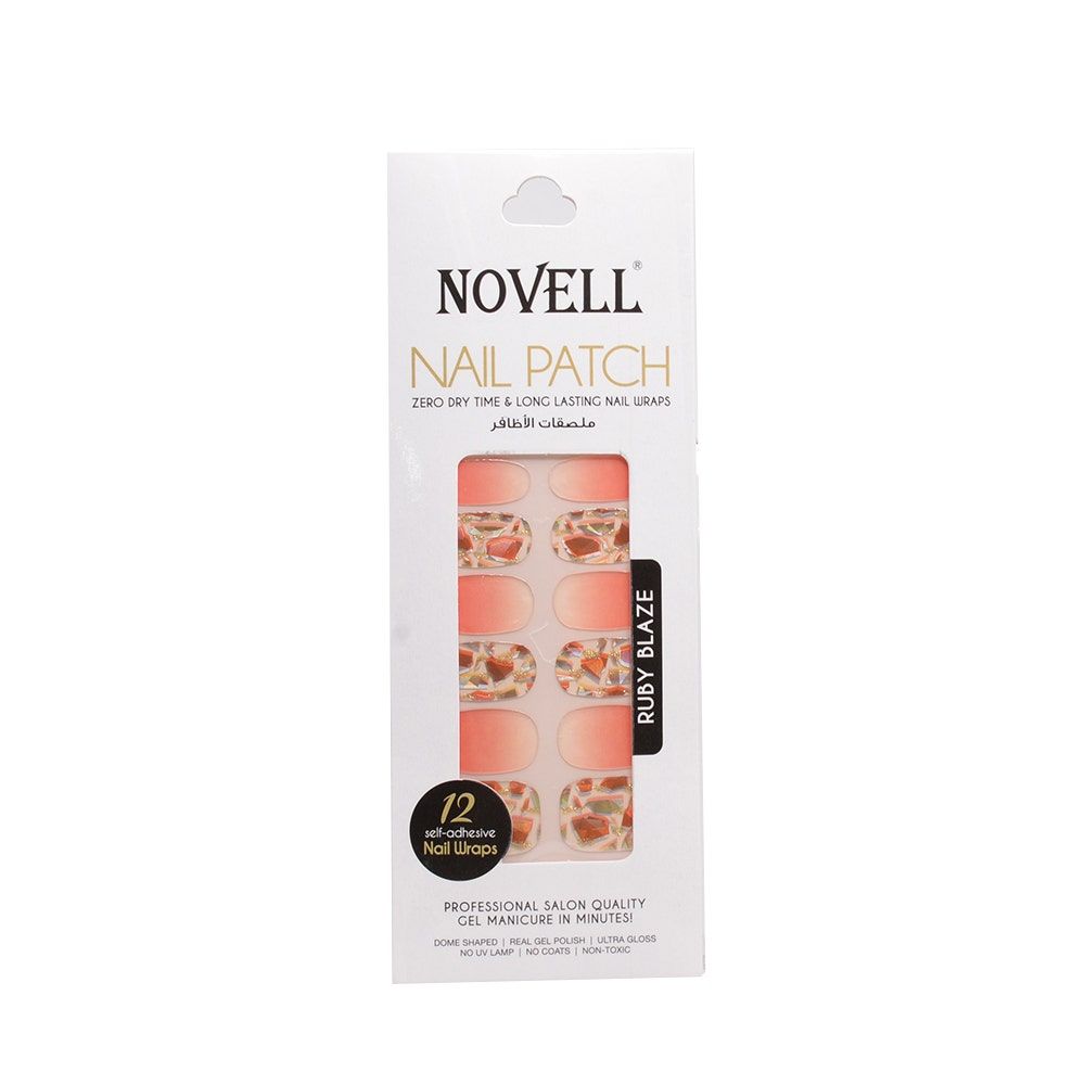 Novell Self-Adhesive Nail Patch, 12 Pieces
