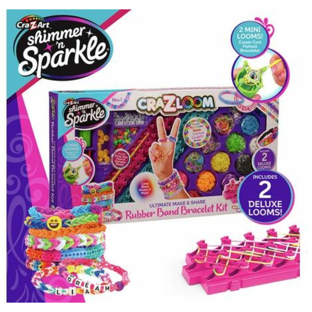 Cra-Z-Loom Shimmer n Sparkle Rubber Band Bracelet DIY Kit
