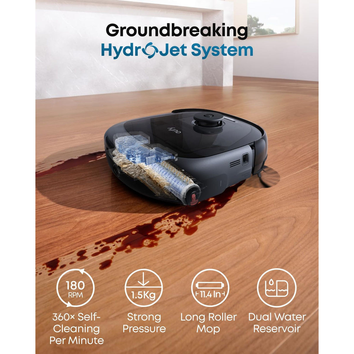 Anker eufy Omni E25 Robot Vacuum, Black