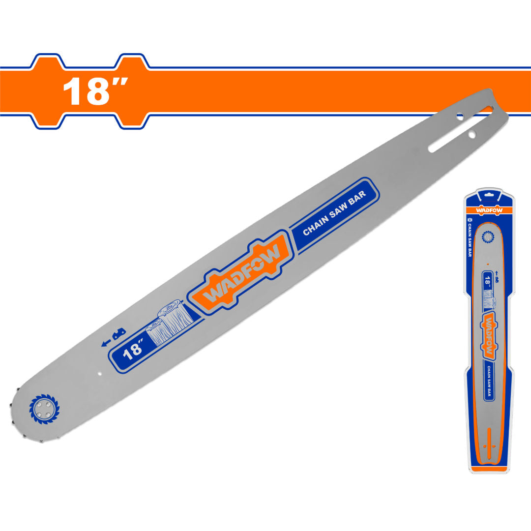 WADFOW 18″ Chainsaw Guide Bar, Heavy-Duty Steel Bar for Gasoline Chainsaw