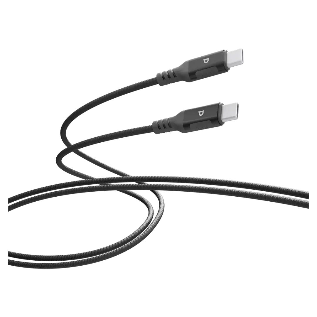 Powerology Power Sync Weave USB-C to USB-C Cable, PD 100W, 3M, Gray