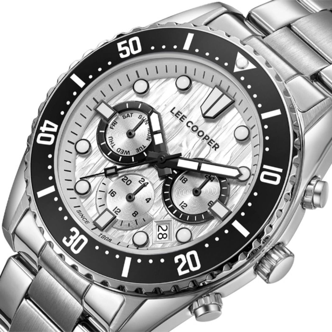 Lee Cooper Men's Multi Function Silver Dial Watch, LC08101.330