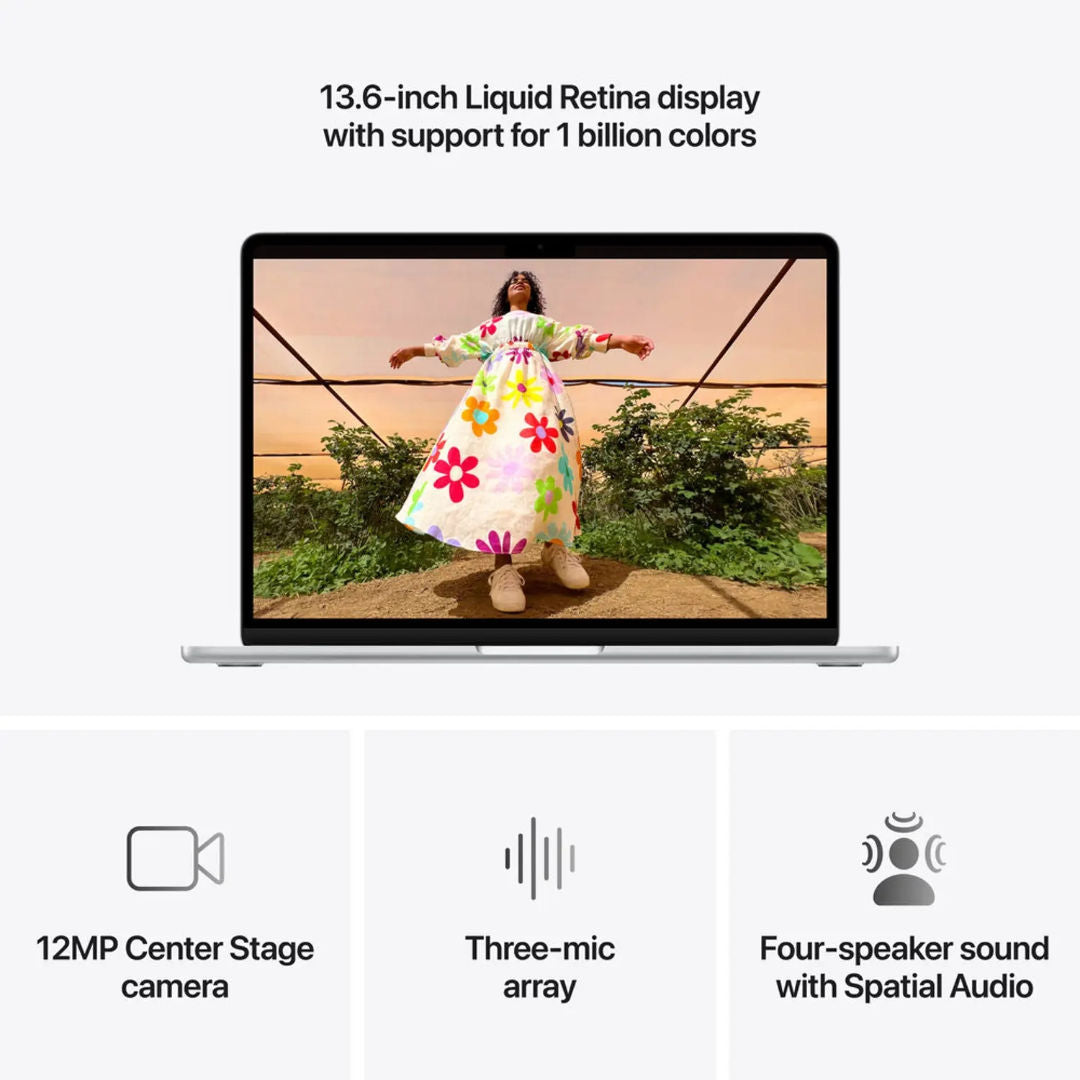 Apple MacBook Air 13-inch M5 Chip, 10 Core CPU, 8 Core GPU, 16GB RAM, 512GB SSD, Arabic Keyboard, MDHE4AB/A, Midnight