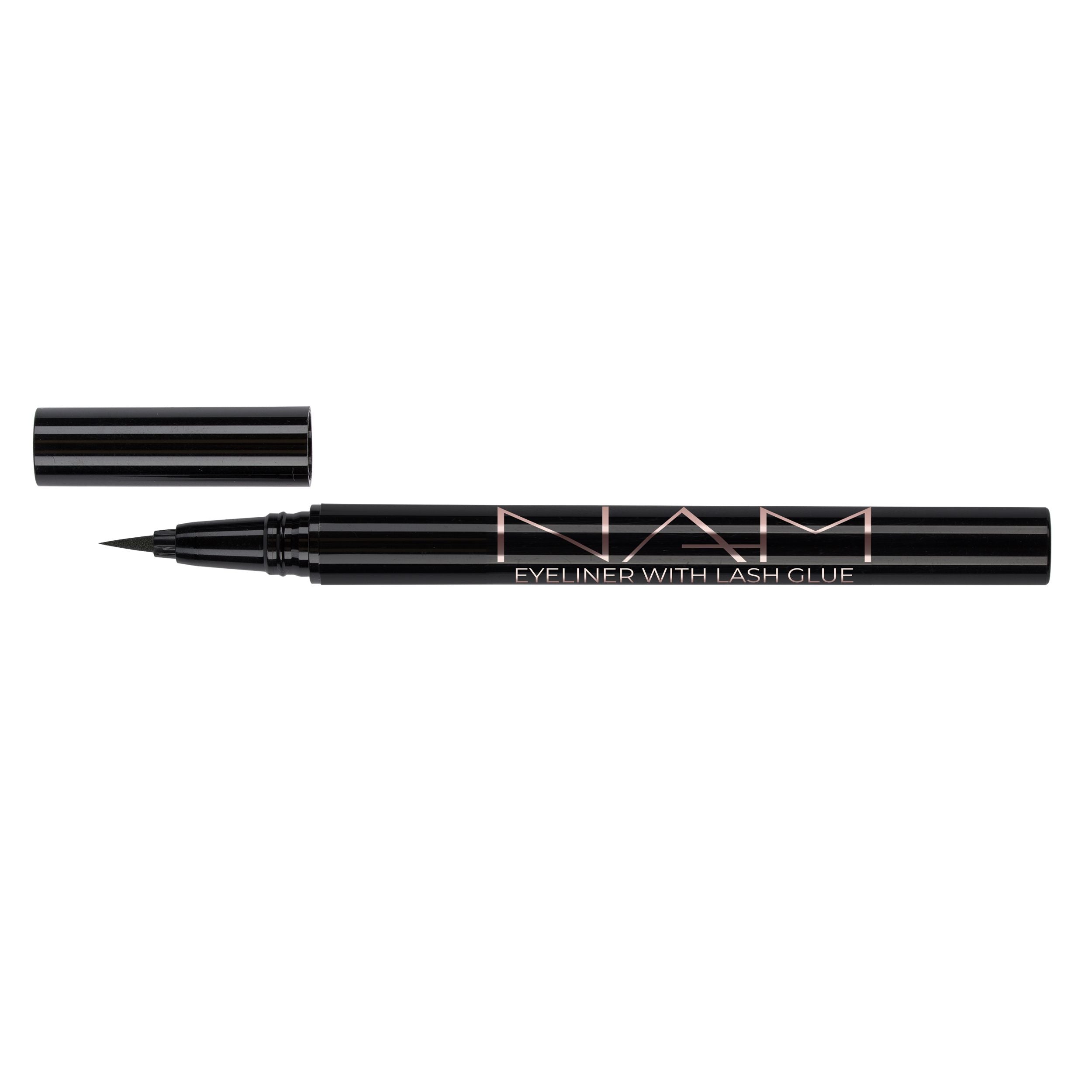 NAM 2in1 Lash Glue Eyeliner, Precision Black Eyeliner & Lash Adhesive