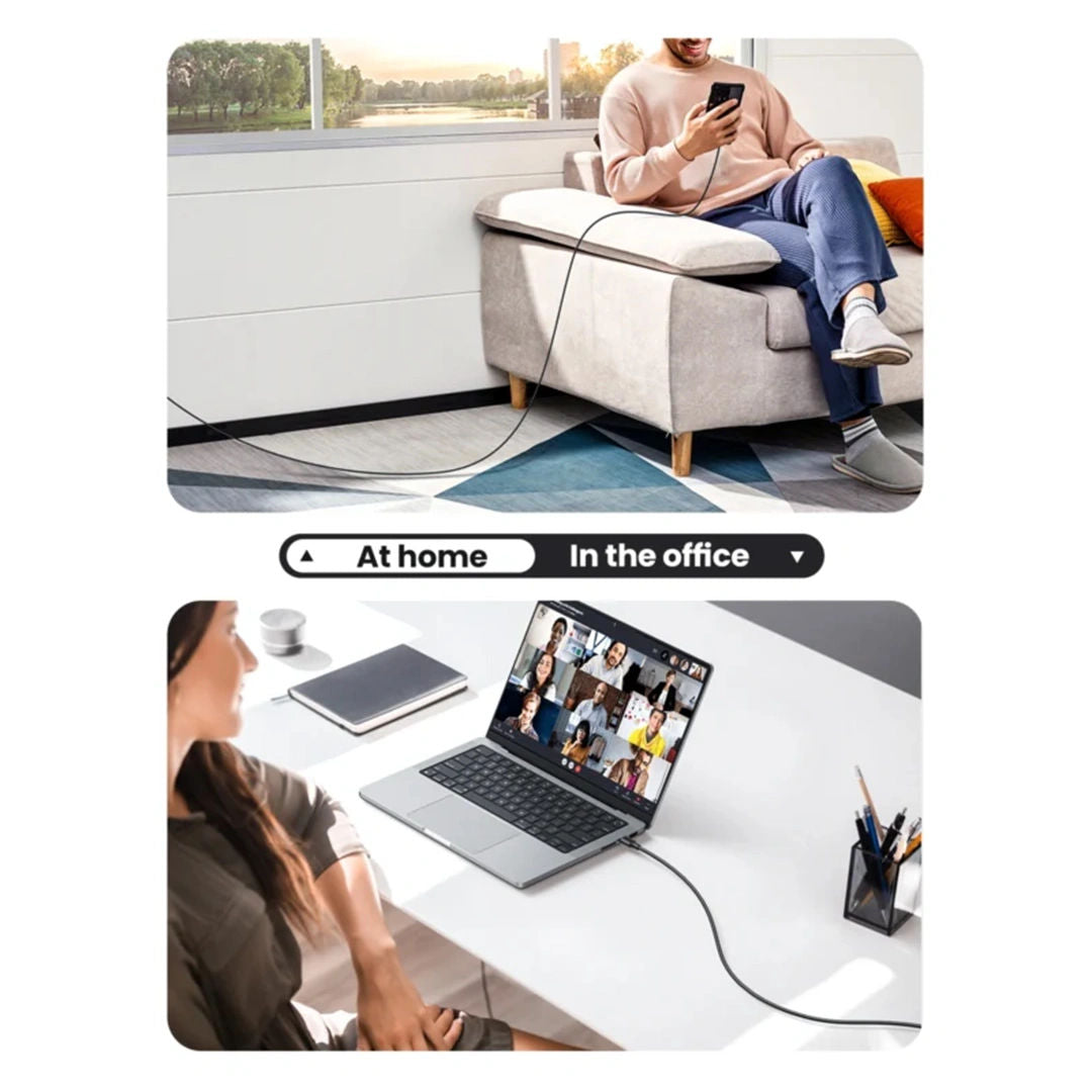 كابل UGREEN US286 من USB-C إلى USB-C للشحن السريع بنقل البيانات بقدرة 60 واط، بطول 1 متر
