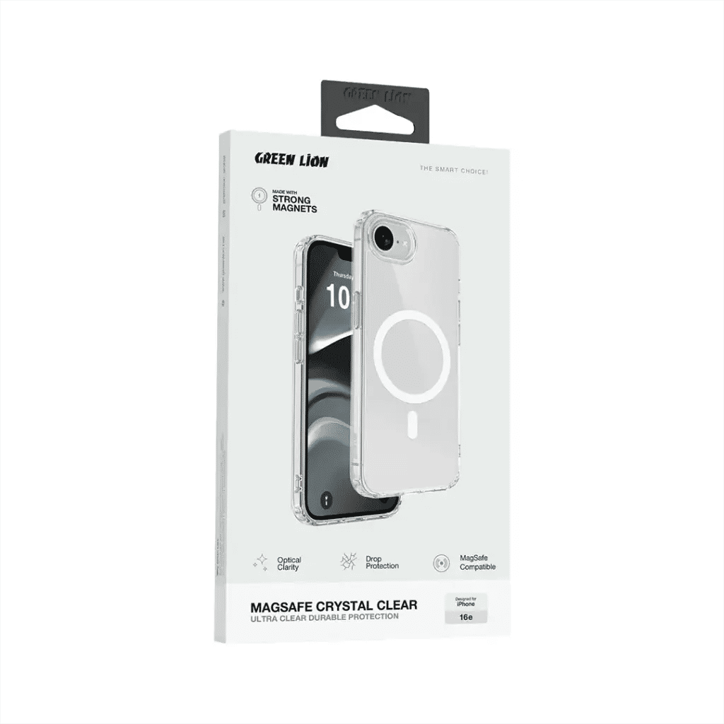 Green Lion MagSafe Crystal Clear Case for iPhone 16e - Clear