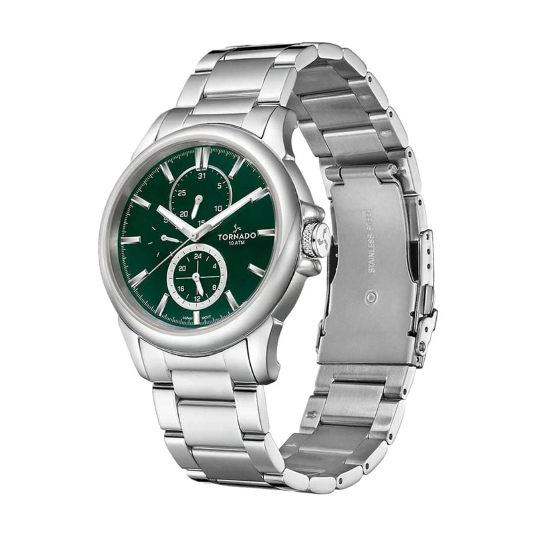 TORNADO Celestia Elite Men's Japanese Quartz Stainless Steel Watch, T6107 Series