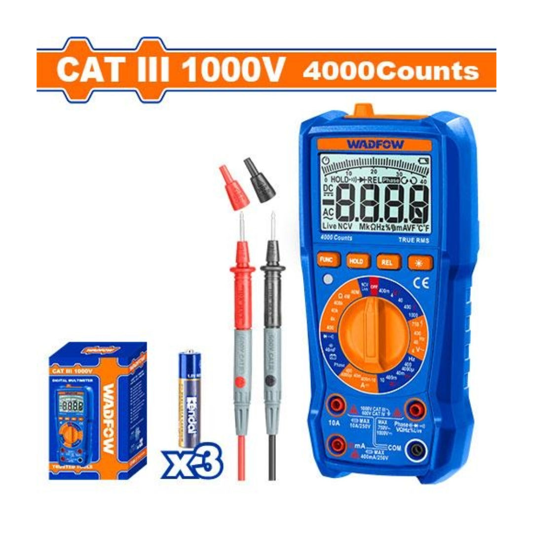 مقياس رقمي متعدد WADFOW، جهد تيار متردد/تيار مستمر، نطاق تلقائي