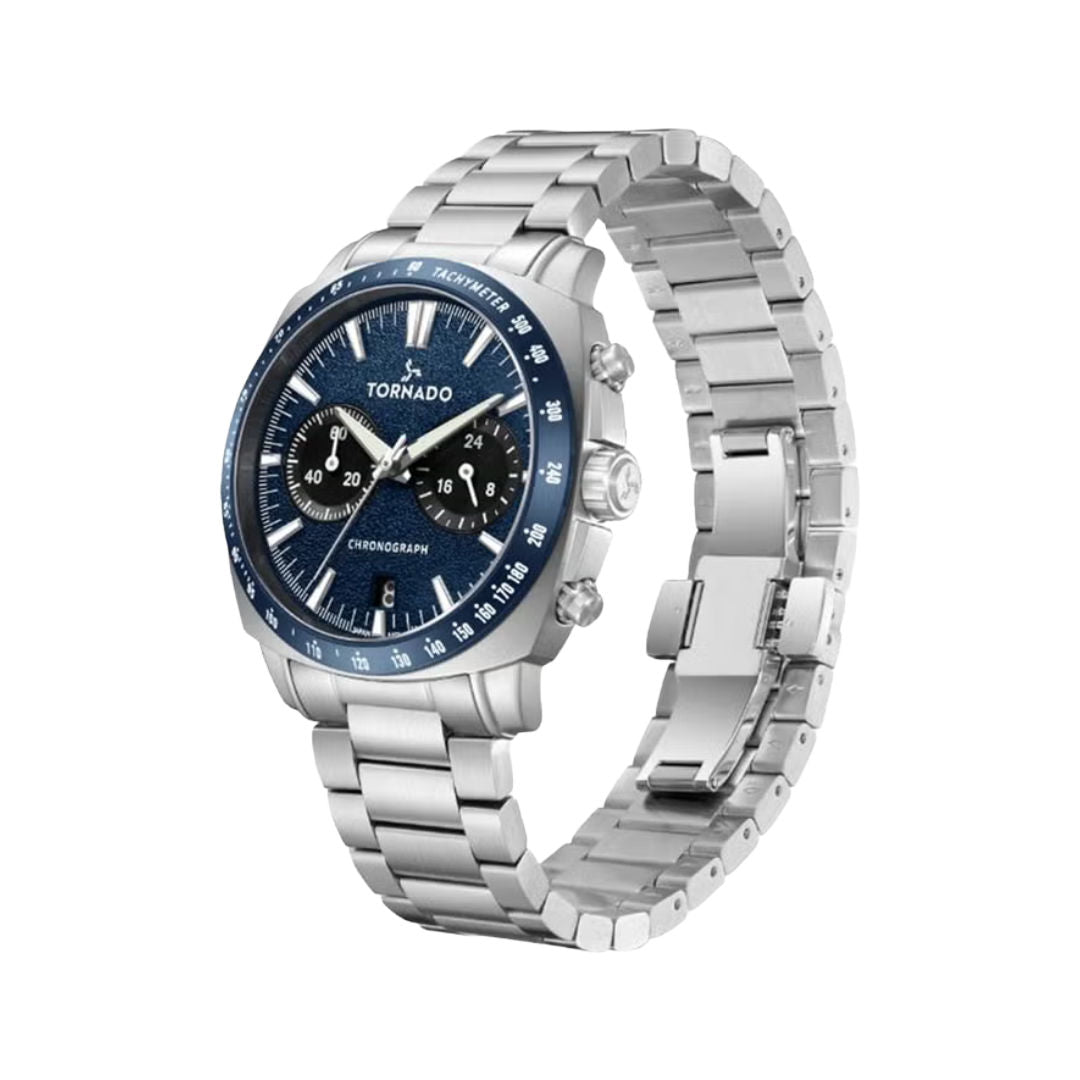 TORNADO Men's Chronograph VK64 Stainless Steel Movement Watch Set