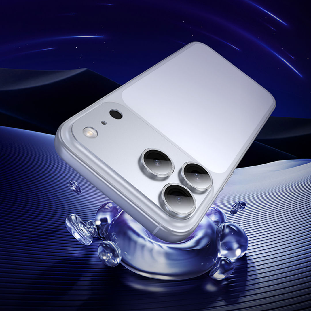 Hoco V16 Armor Metal Integrated Lens Glass for iPhone 18 Pro Max, 3D Full Coverage, Aluminum Alloy Protection