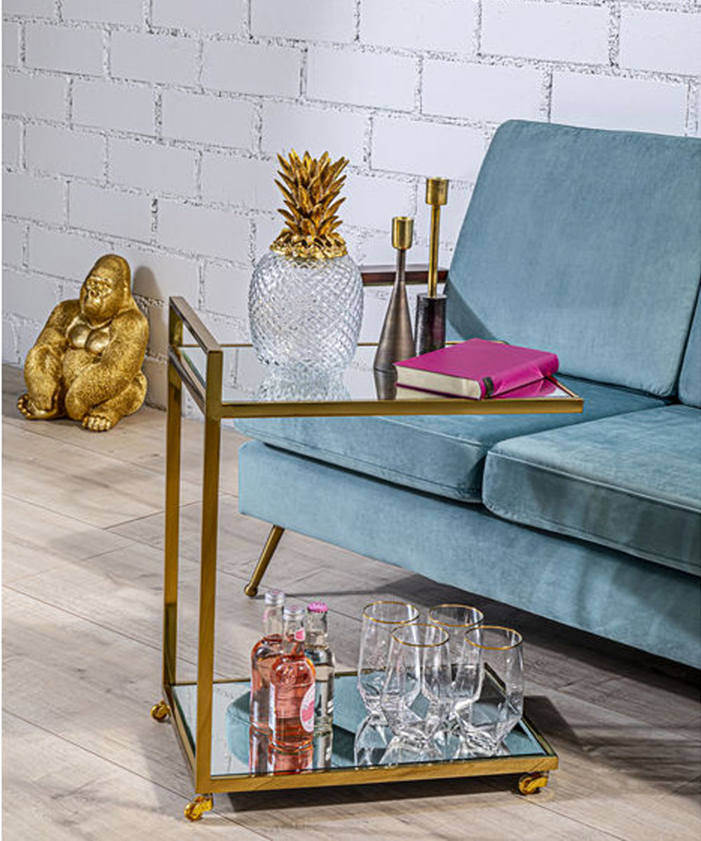 Diamond Tumbler Glass With Gold Rim