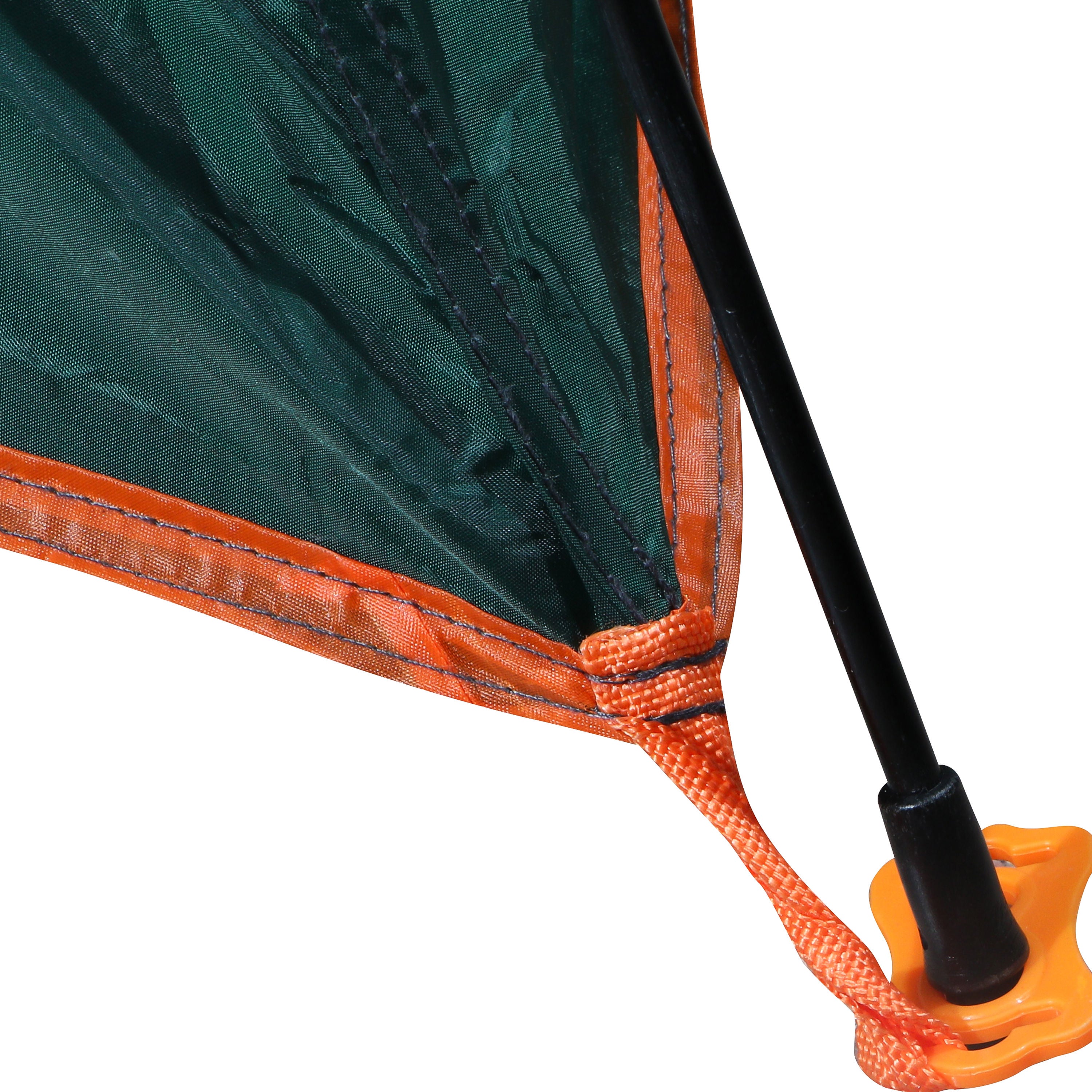 Automatic Pop-Up Hydraulic Camping Tent-Waterproof Outdoor Shelter, Green & Orange