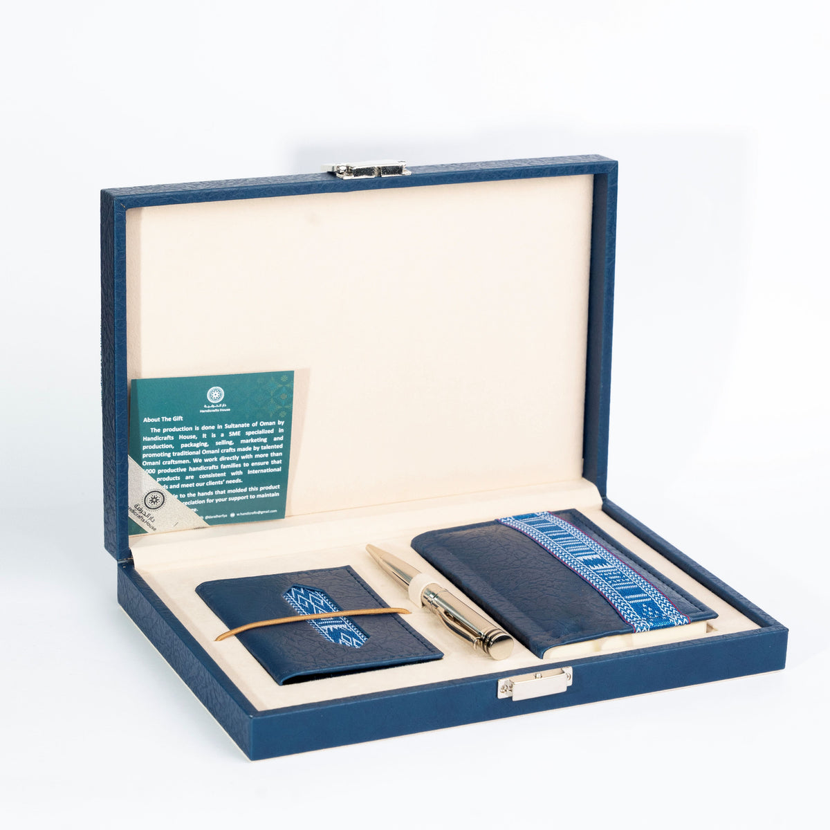 Leather Cardholder, Notebook & Pen Gift Set in Presentation Box, Assorted Colors