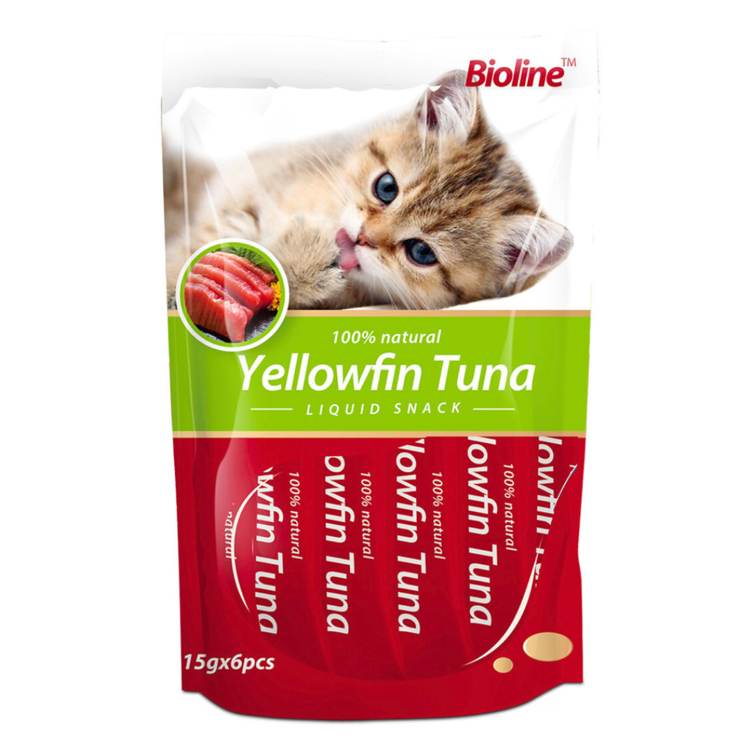 Bioline Cat Treats Liquid Snack, 15gm x 6-Pieces