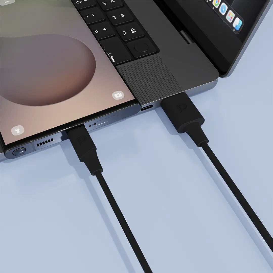 Powerology Power Sync Flex USB-A TO USB-C Cable, PD 20W, 1.2M