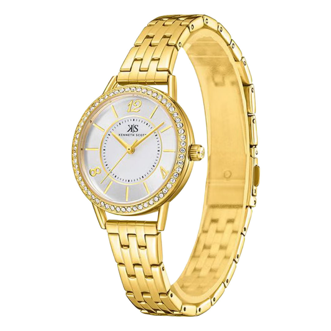 KENNETH SCOTT Women's Stainless Steel Analog Watch, K23537-GBGM Series