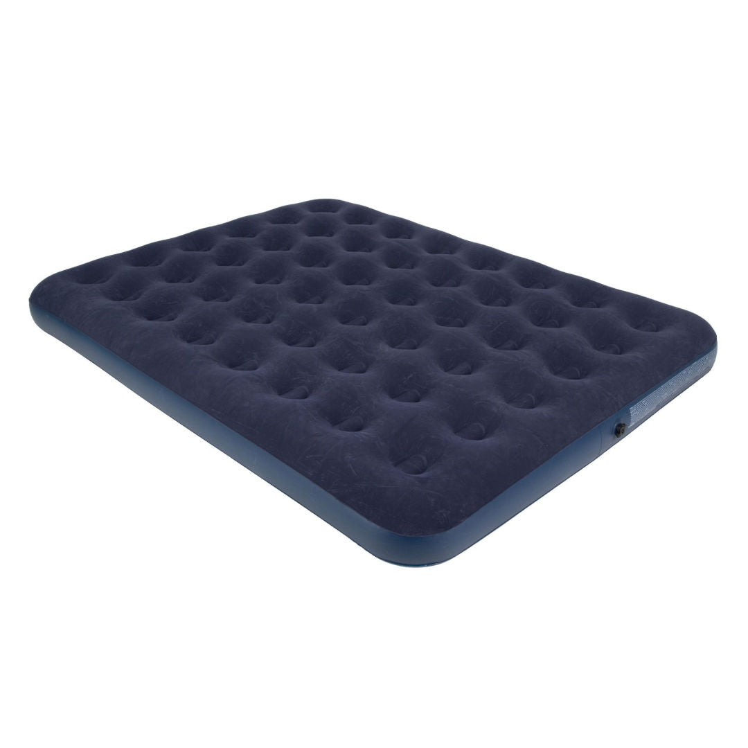 Jilong Avenli Queen Size Flocked Air Bed For Camping, Navy Blue, 203x152x22cm
