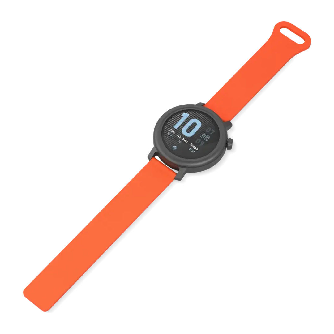 Powerology VeloFit Smartwatch with Dual Straps,1.32", Black / Orange