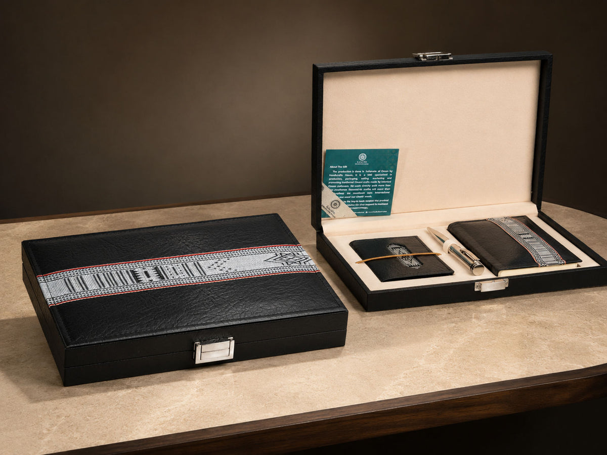 Leather Cardholder, Notebook & Pen Gift Set in Presentation Box, Assorted Colors