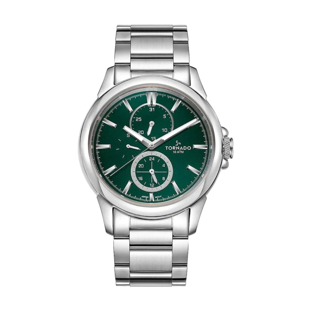 TORNADO Celestia Elite Men's Japanese Quartz Stainless Steel Watch, T6107 Series