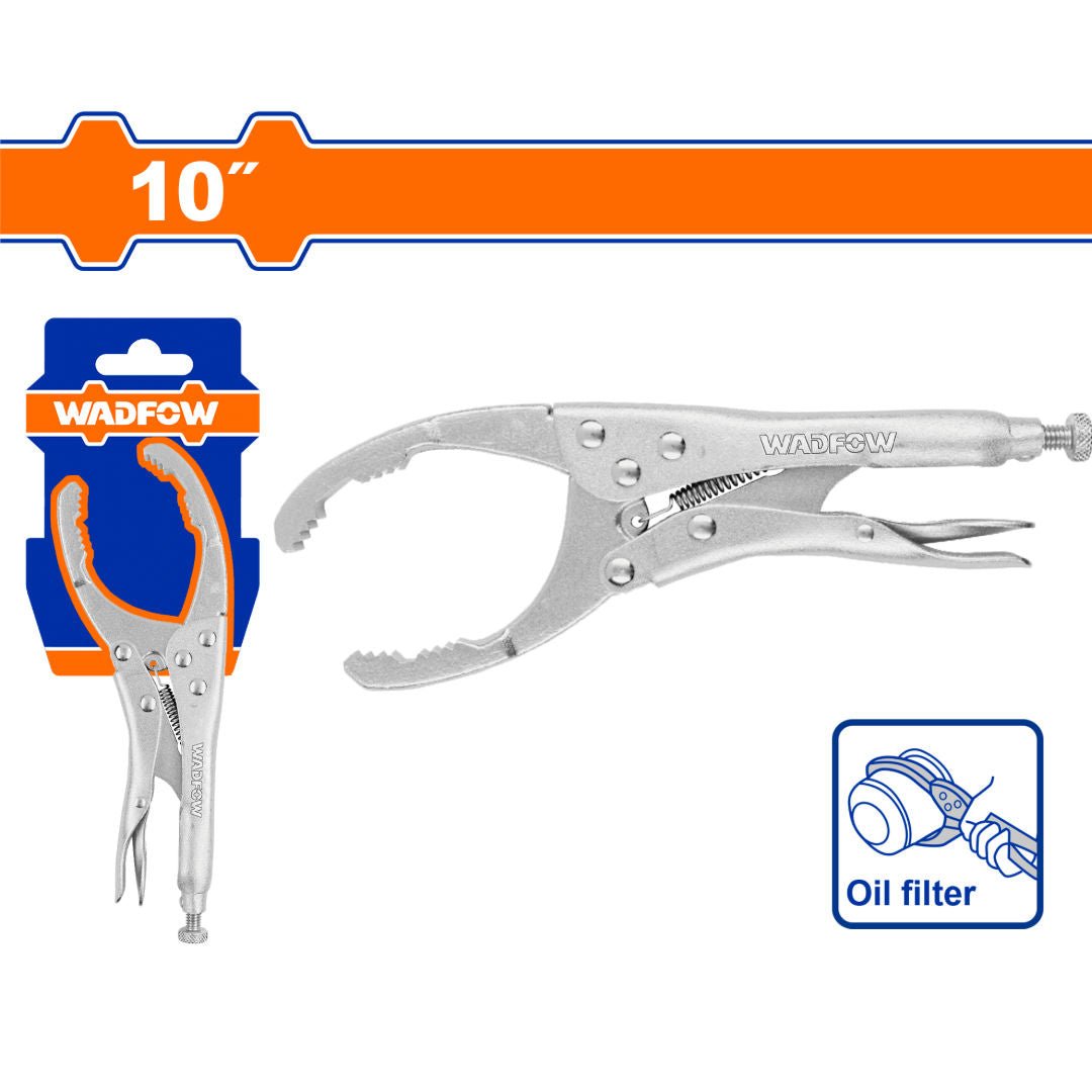 WADFOW Oil Filter Wrench Pliers 10”,  Adjustable 50–110mm Jaw