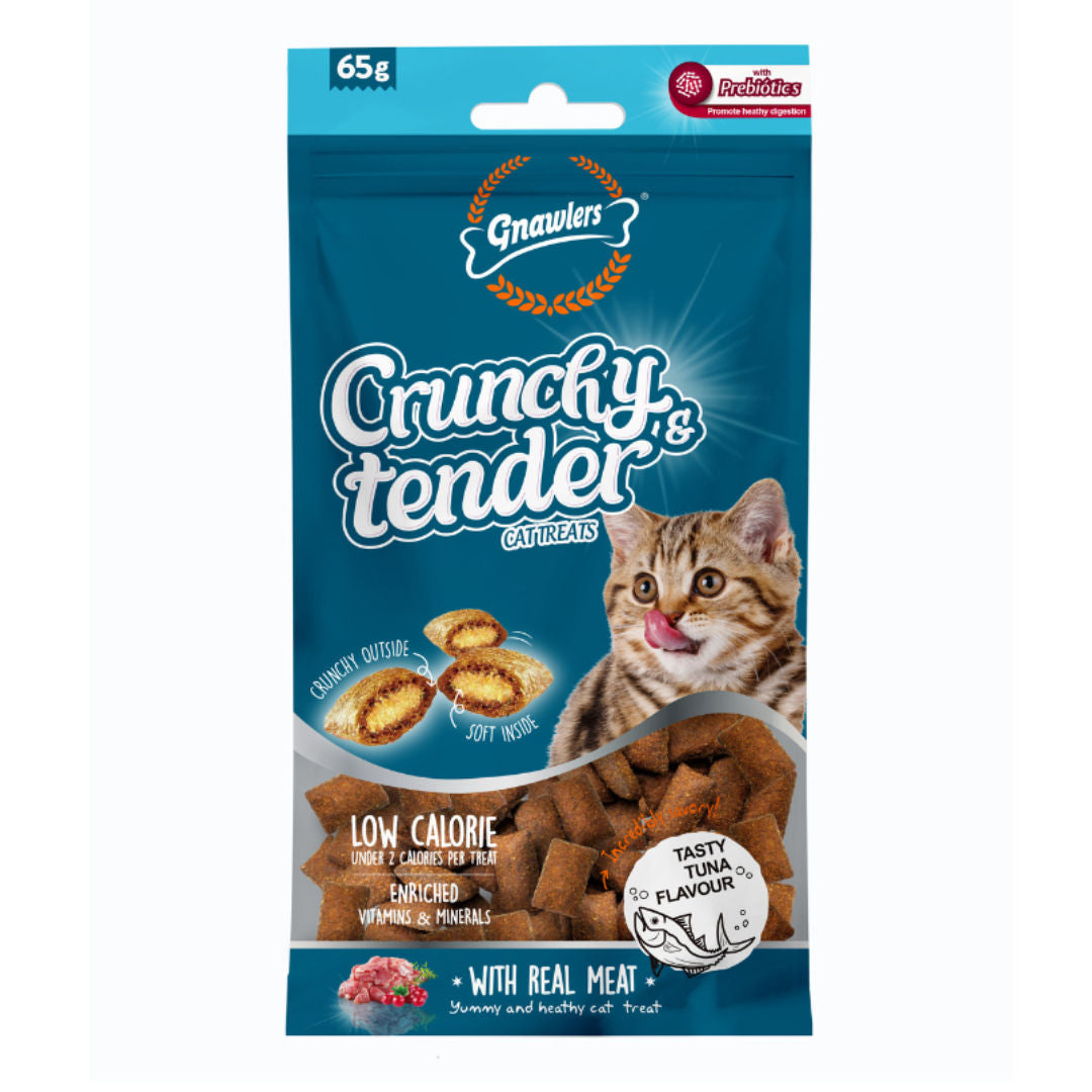 Gnawlers Crunchy & Tender Cat Treats, 65gm