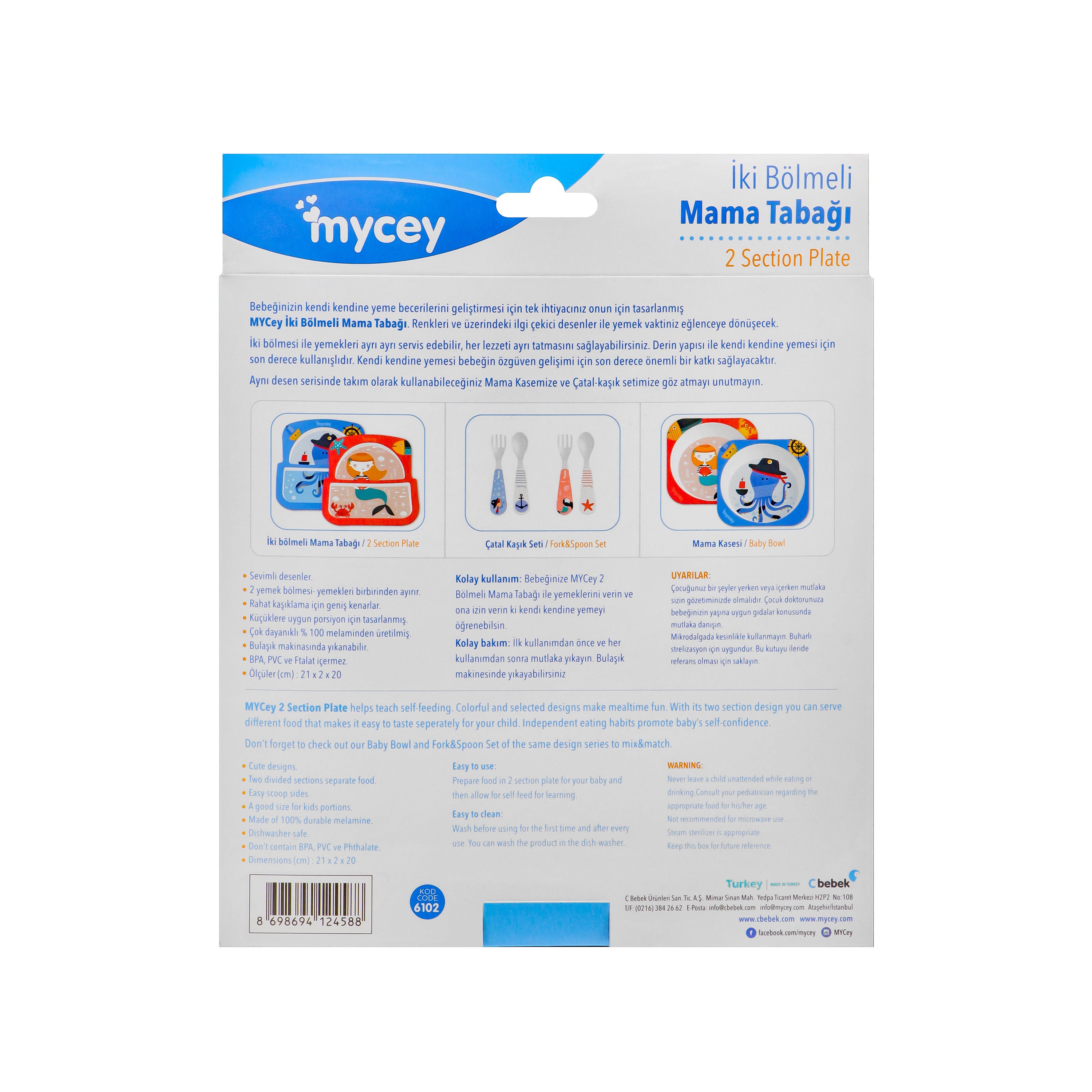 Mycey Two Section Plate