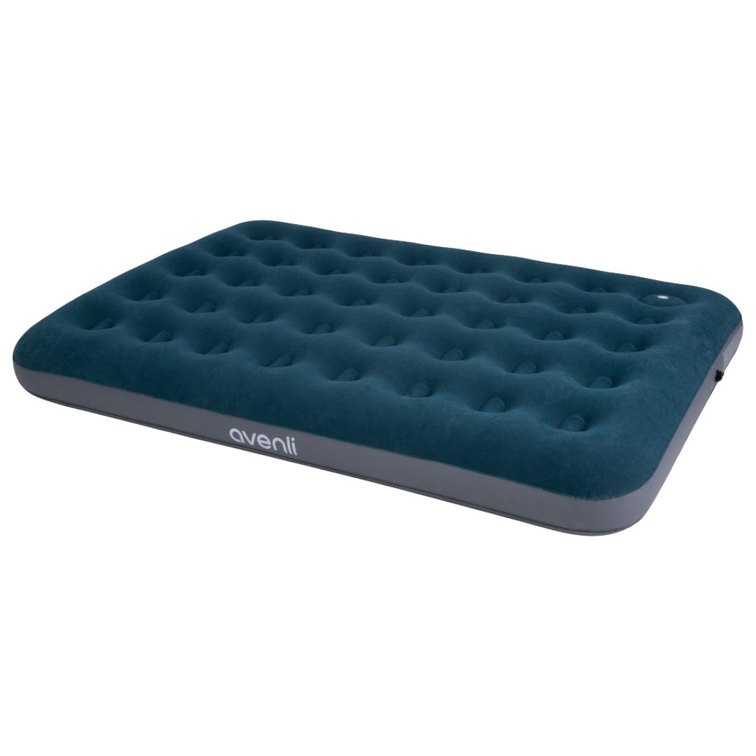 Jilong Double Air Bed With Built-In Foot Pump Grey And Green
