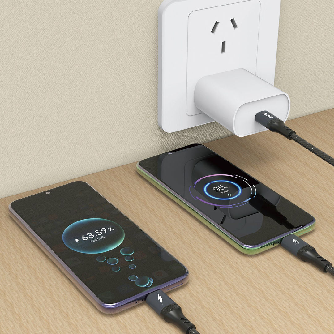 DUDAO L3F-B 2in1 Cable USB-C to 2xUSB-C PD100W, 1.2m, Black