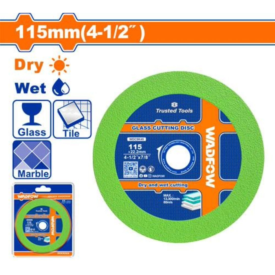 WADFOW Glass Cutting Disc, 115mm