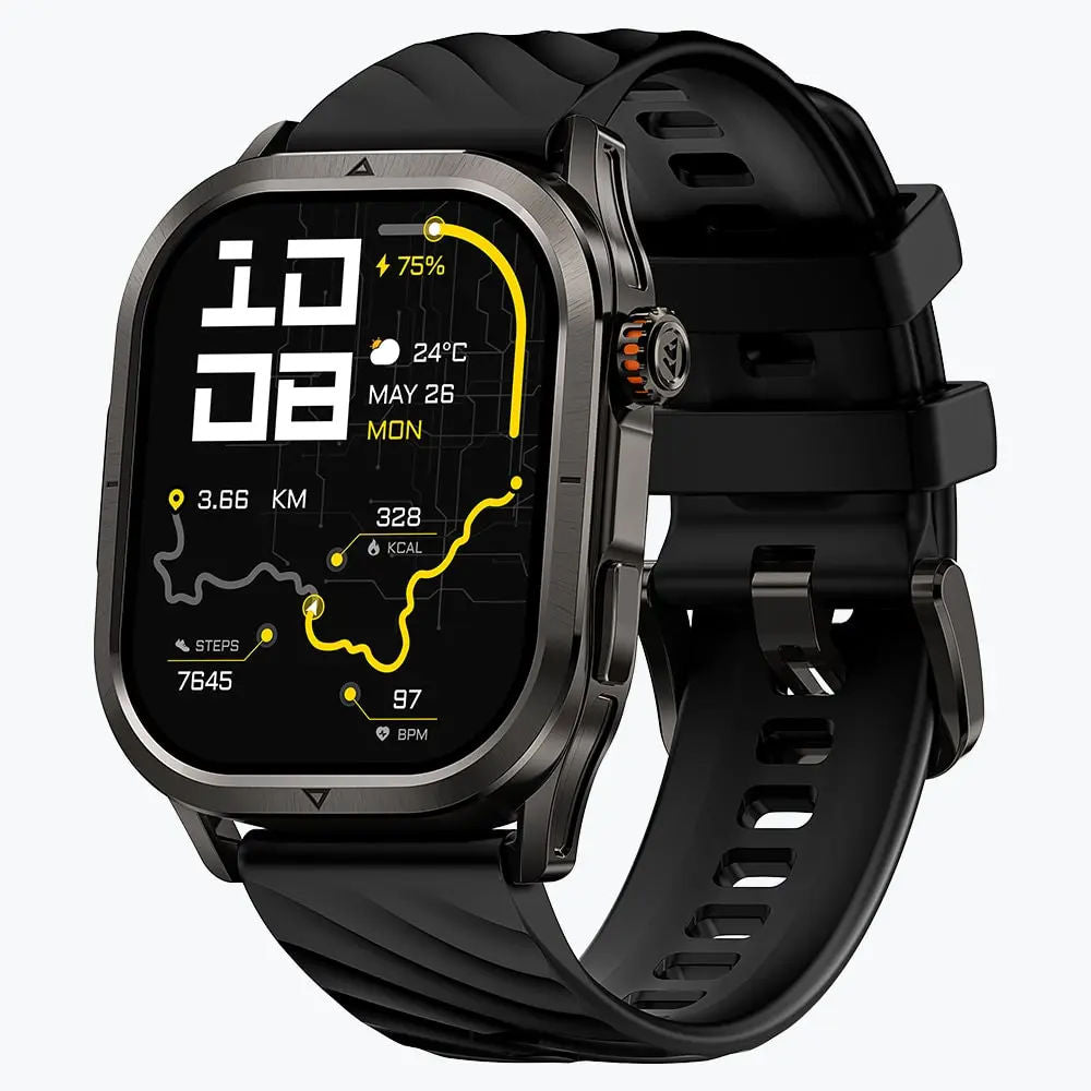 KOSPET Magic P10 GPS Smartwatch with 1.96” AMOLED Display, Bluetooth Calling, Dual-Band GNSS & 5ATM Waterproof