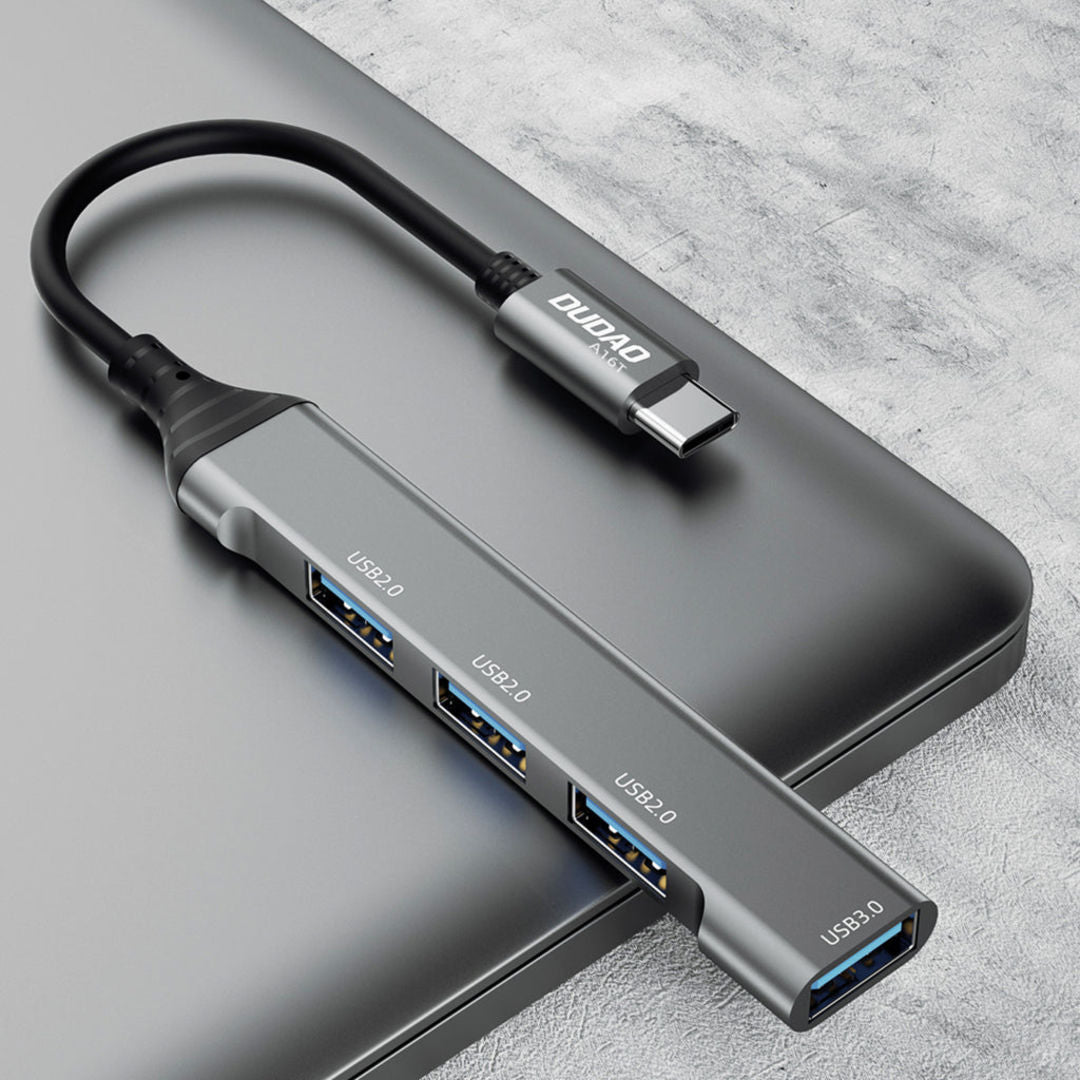 DUDAO A16T-G 4in1 Hub Type-C into 4 USB Ports Concentrator