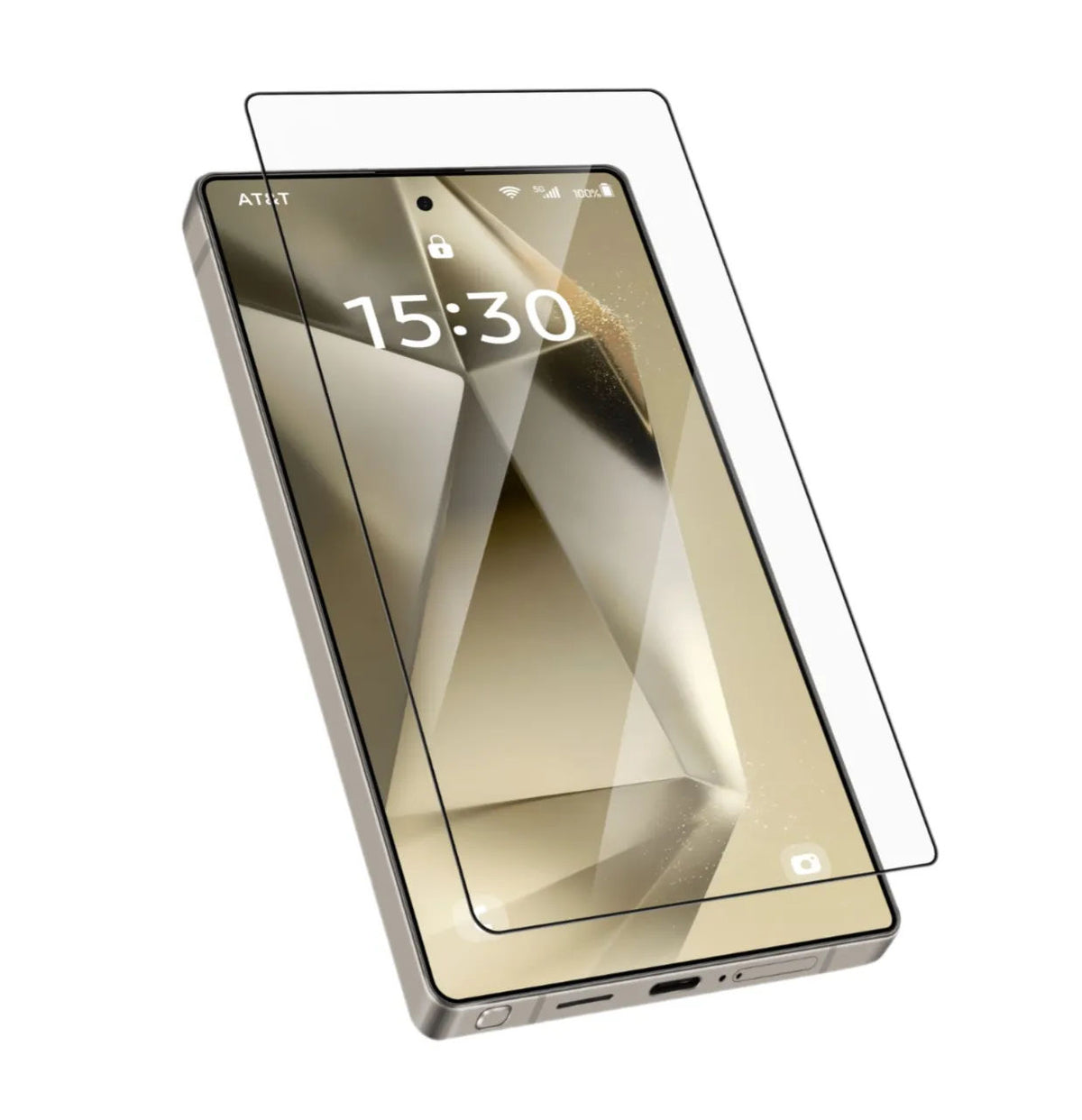 Levelo 2.5D Silk Print High Silicone Aluminum Glass for Samsung S25 Ultra, Clear