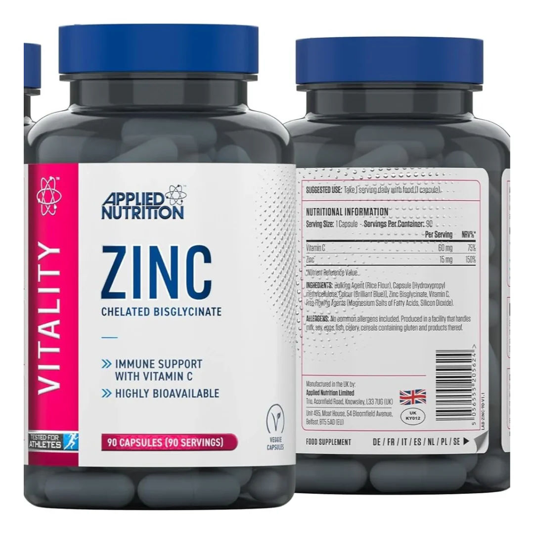 Applied Nutrition Zinc Vitality Tablets with Vitamin C, 90 Tablets
