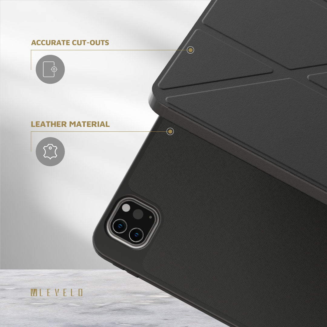 Levelo Elegante Hybrid Leather Magnetic Case For iPad Pro, 11 inch