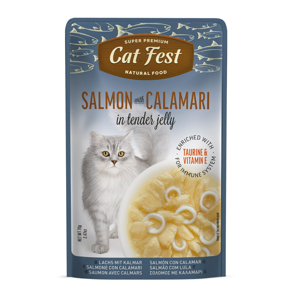 Cat Fest Salmon With Crab Stick In Tender Jelly For Cats, 70gm