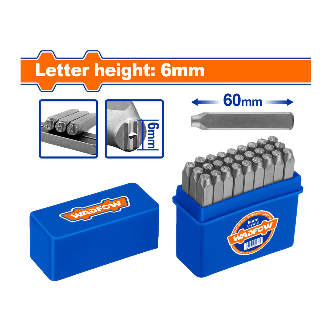 WADFOW 27 Pieces Letter Punch Set, HRC 48-52°