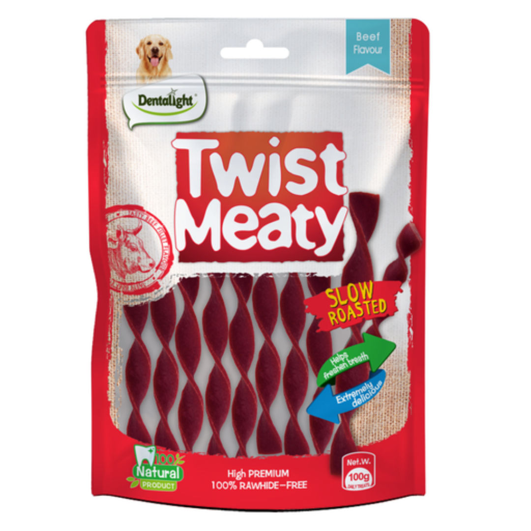 Dentalight Twist Meaty 5" Snack For Dog, 100gm