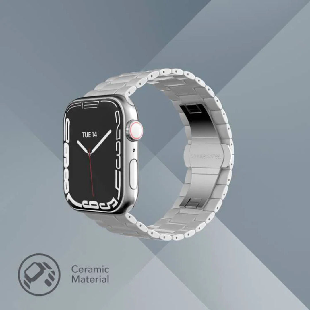 Levelo Nocturne Three Strain Ceramic Watch Strap For Apple Watch, 38/40/41 mm