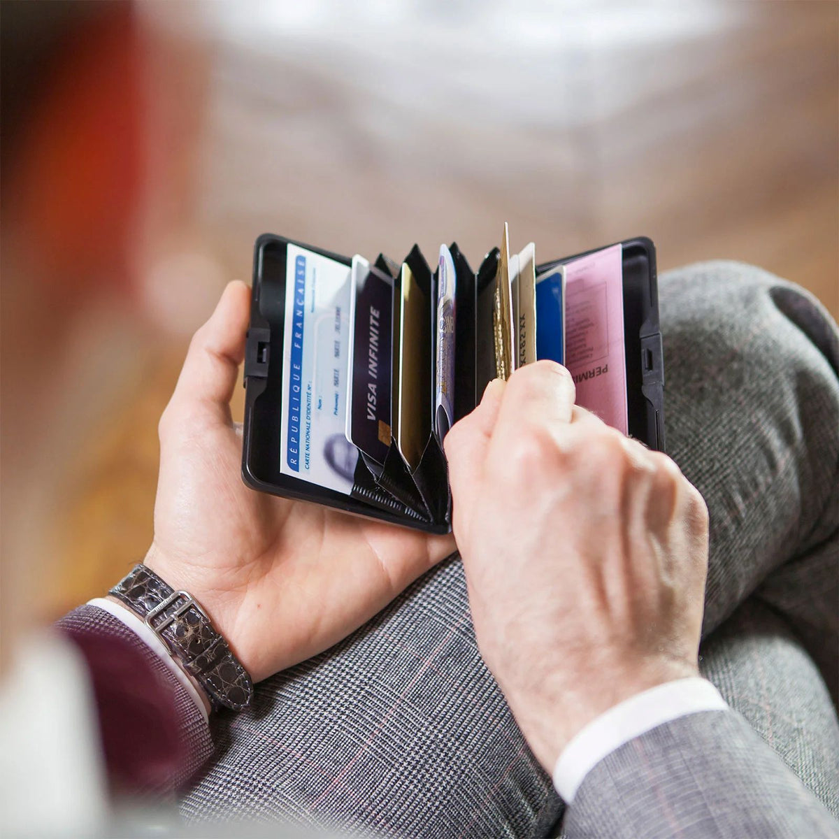 Ogon Aluminum Wallet Large Case V1, Carbon Print