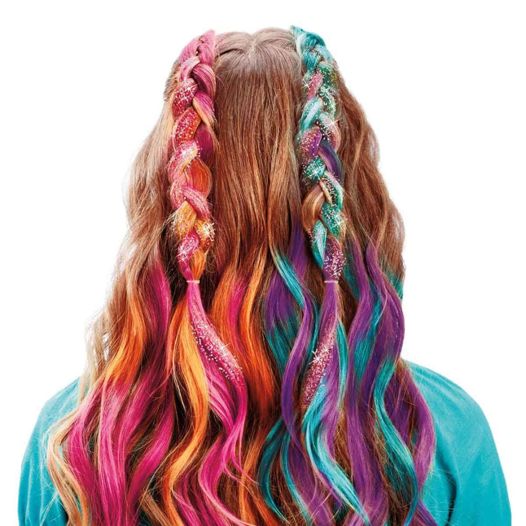 مجموعة استوديو Cra-Z-Art Shimmer ‘n Sparkle Deluxe Color FX لتمديدات الشعر، للأطفال من عمر 8 سنوات فما فوق