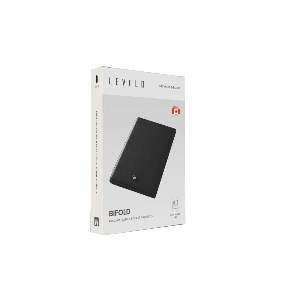 Levelo Bifold Genuine Leather Pocket Oraganizer