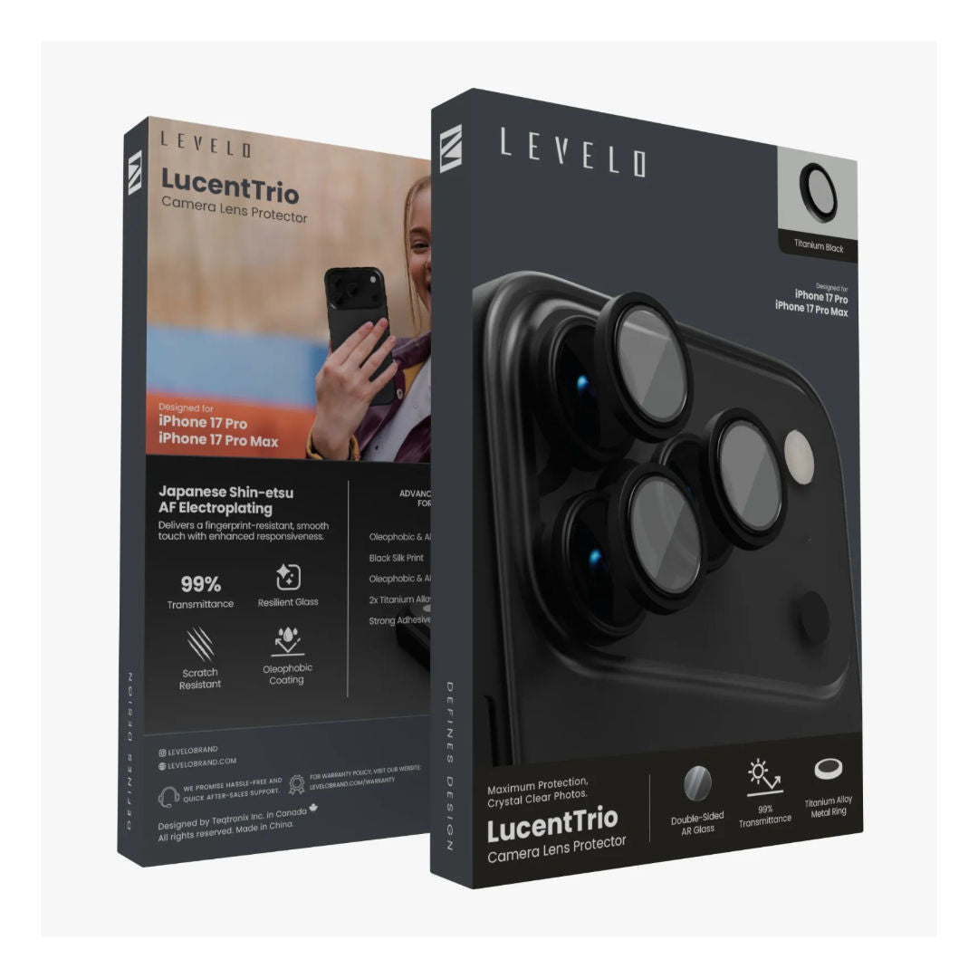 Levelo LucentTrio Lens Protector With 99% Transmittance For iPhone 17 Pro & Pro Max