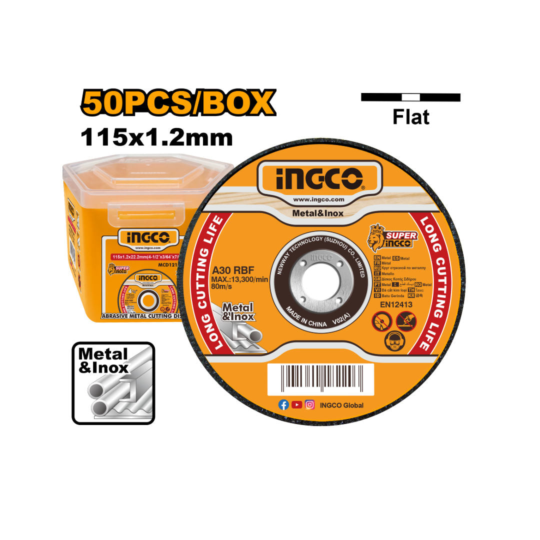 INGCO 50-Pcs Cutting Disc 115X1.2X22.2 mm