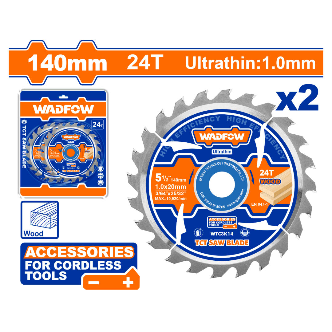 WADFOW Ultra-Thin TCT Saw Blade Set