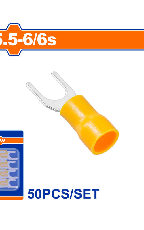 WADFOW Insulated Electrical Terminal Connector Sets, 50 Piece Wire Crimp Terminals, Color Coded, Blister Packed