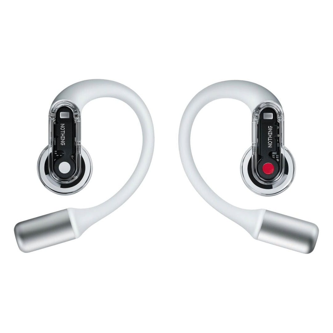 Nothing Ear (مفتوحة) سماعات أذن لاسلكية حقيقية مفتوحة الأذن بتقنية Bluetooth، بطارية طويلة العمر، تحسين الصوت الجهير، تقنية صوت واضح، لون أبيض